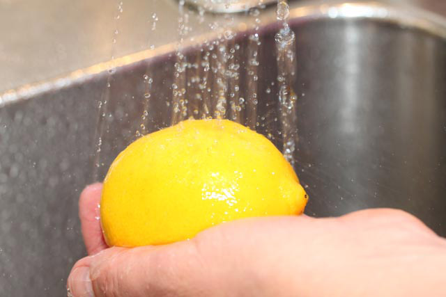 wash lemon