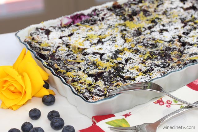 Blueberry Limoncello Clafouti