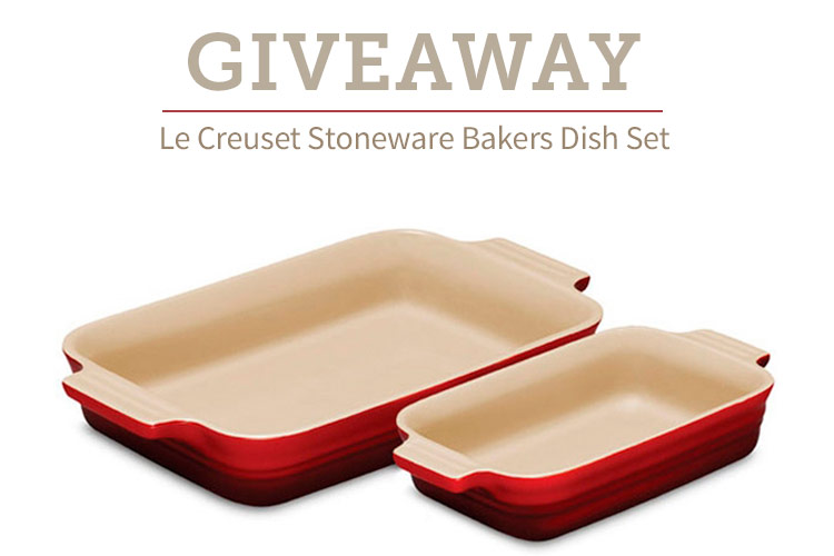 Le Creuset Stoneware Bakers Set Cherry