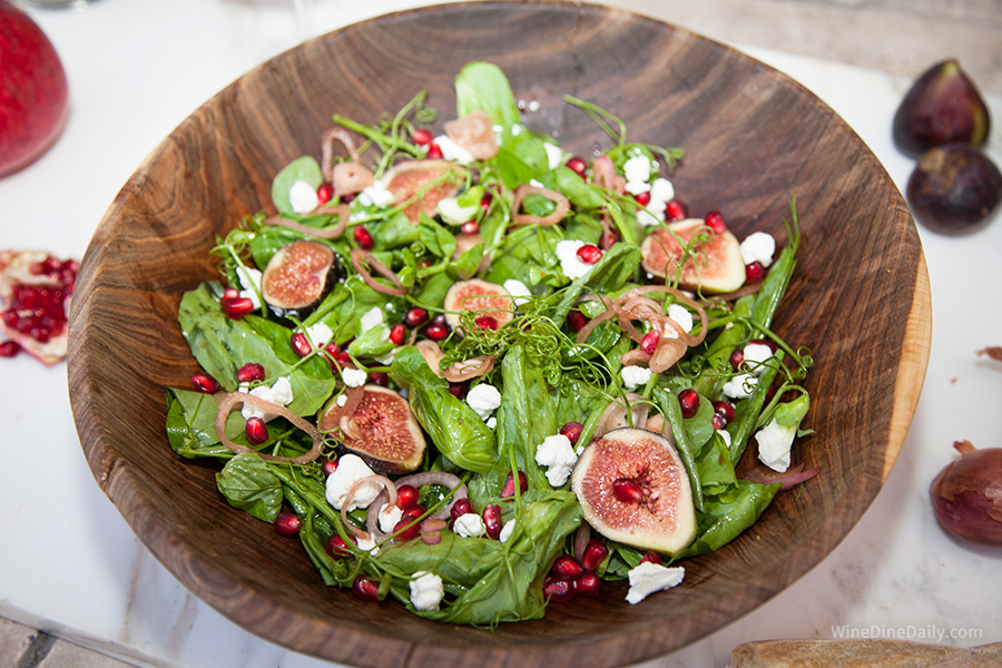 Pea Tendril Salad Figs recipe