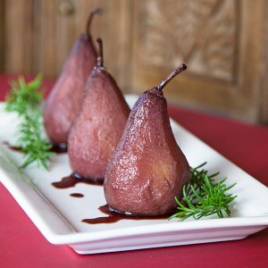 Red Wine Poached Pear