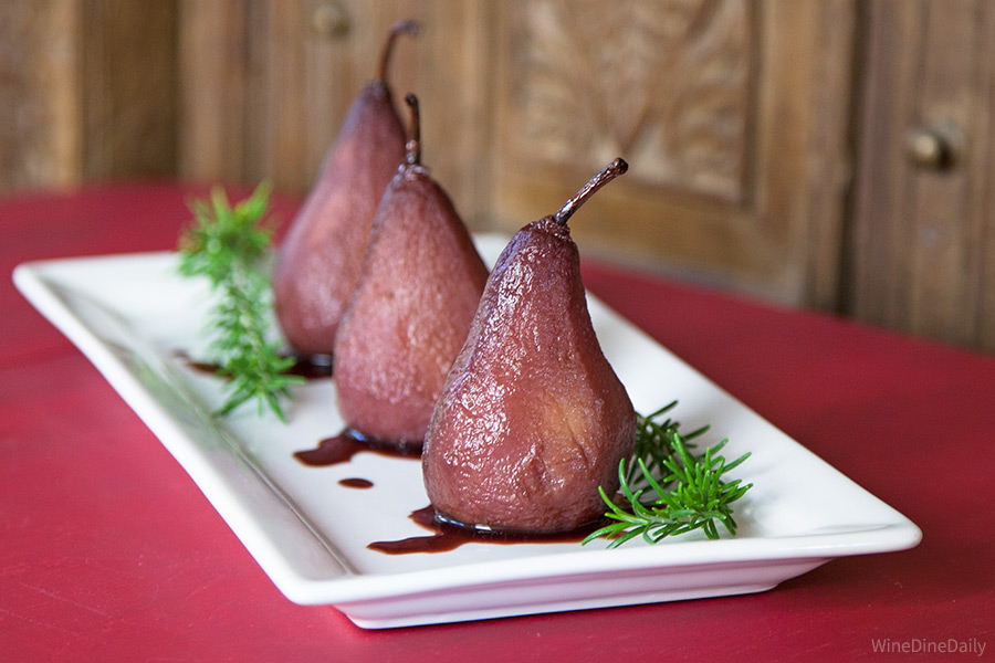 Red Wine Poached Pear