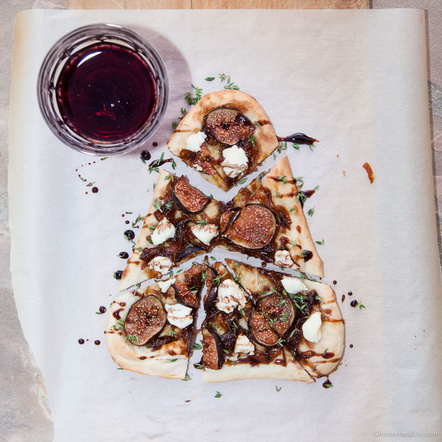 Naan Pizza with Figs Goat Cheese recipe