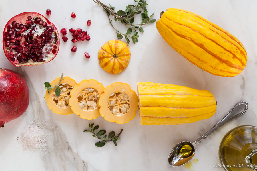 Delicata Squash Pomegranate ingredients