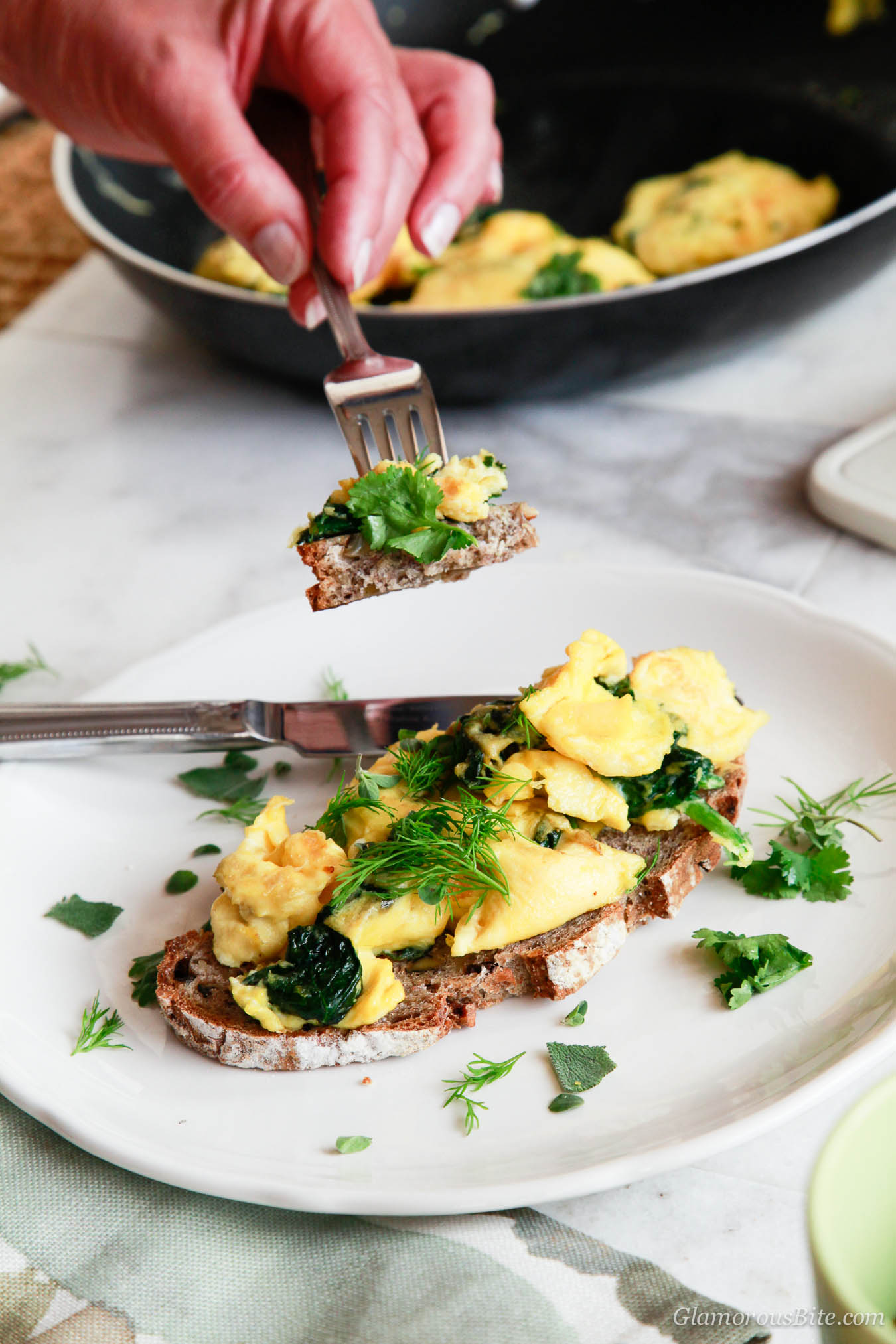 Paleo Scrambled Eggs Herbs