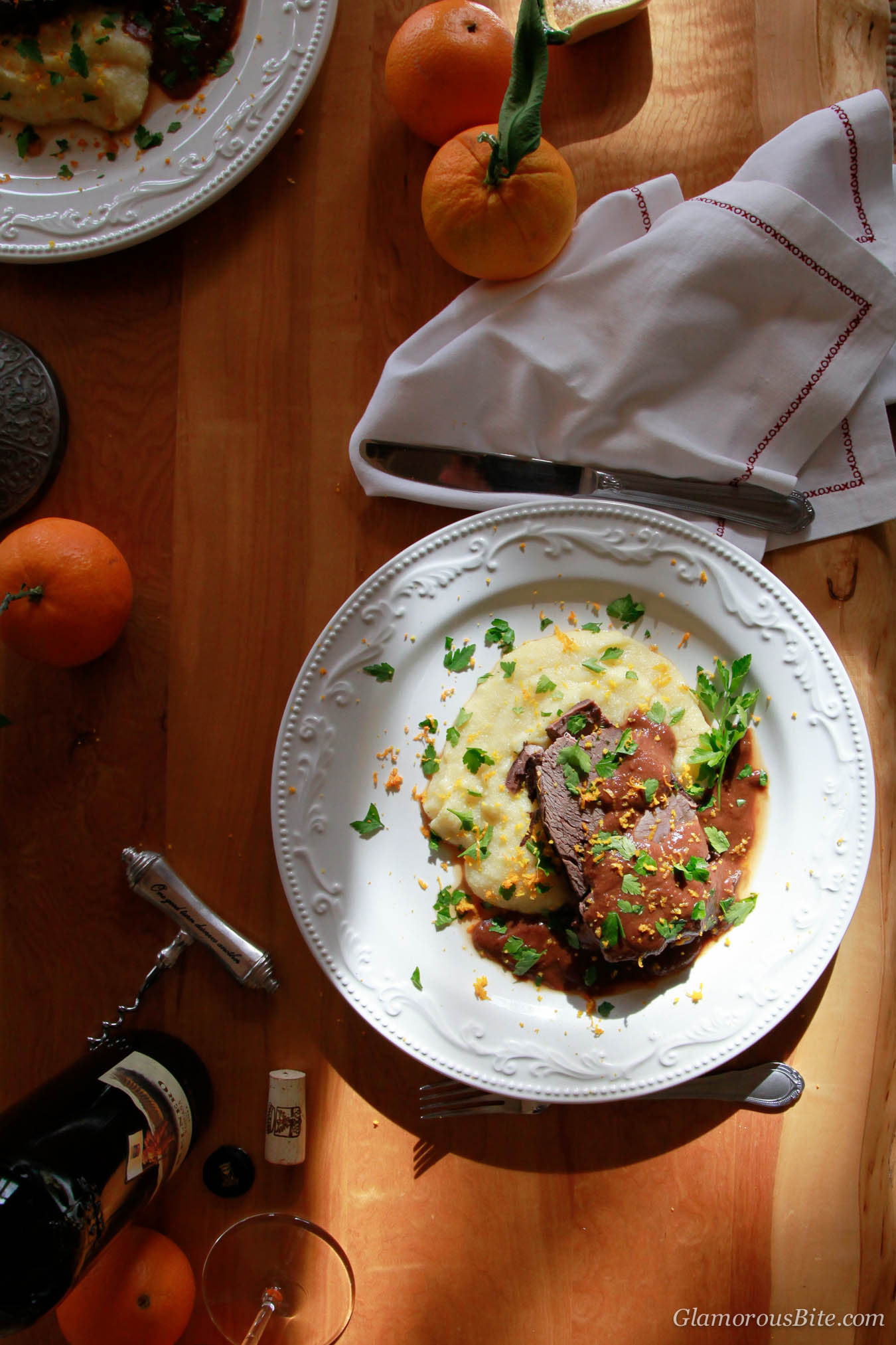 Wine Braised Beef Shoulder with Root Vegetables