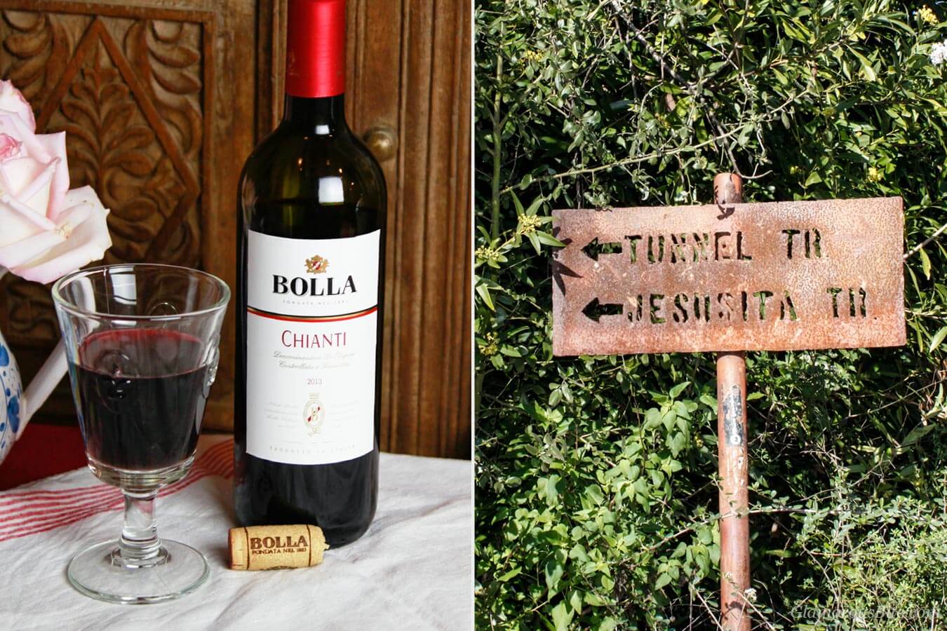 Bolla Wine & Tunnel Trail Jesusita Trail sign